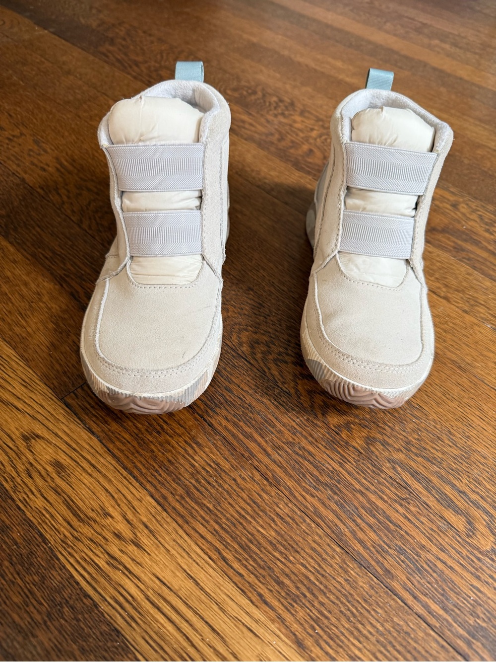 Sorel Beige/Taupe Ankle Booties with Elastic Straps